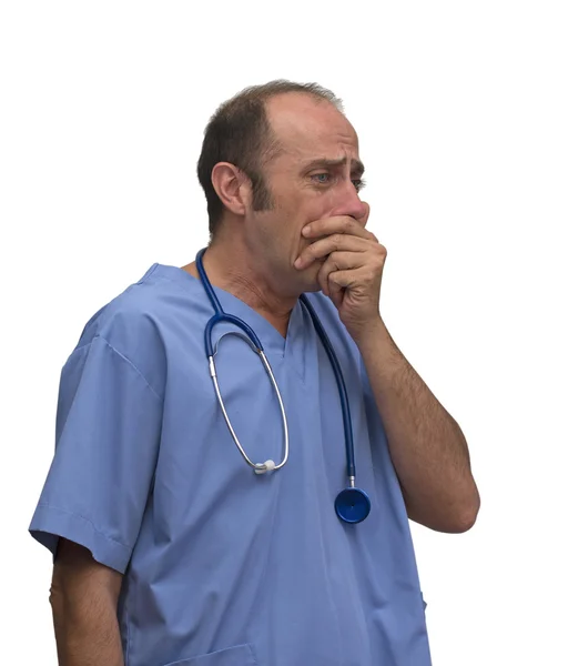 Crying doctor — Stock Photo, Image