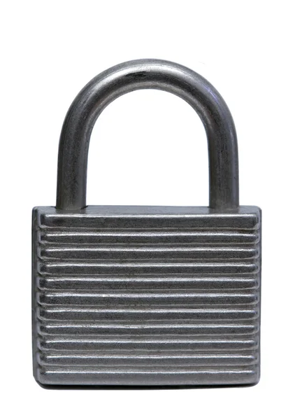 Isolated grey padlock — Stock Photo, Image