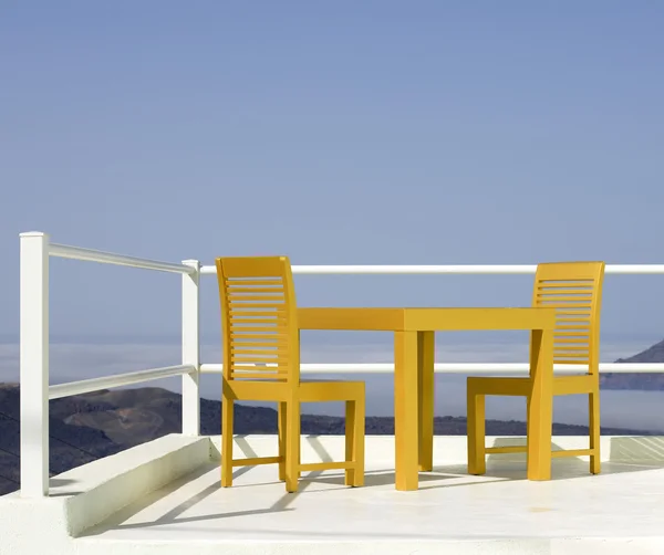 Terrasse over havet - Stock-foto