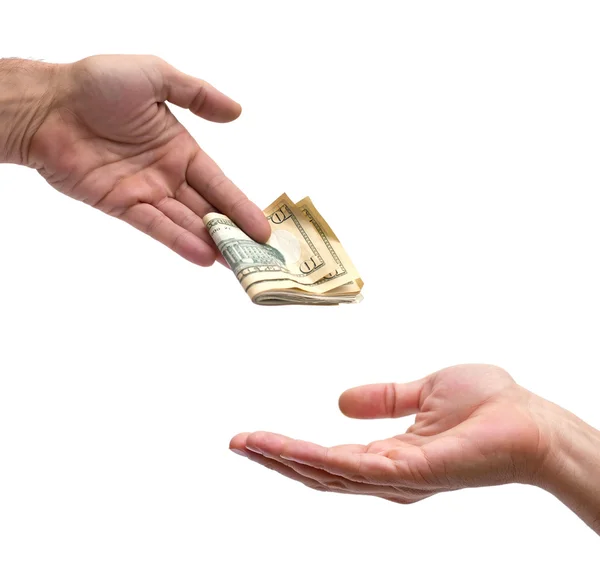 Hand and cash — Stock Photo, Image