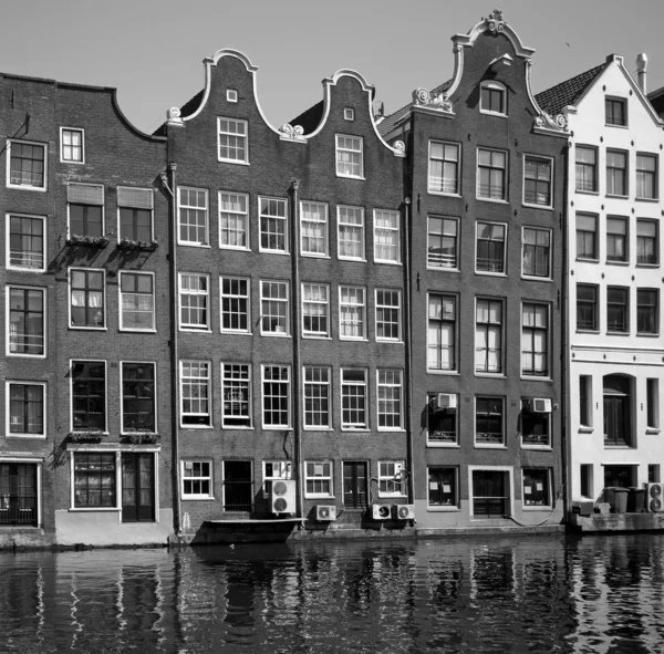 Blanco y negro Amsterdam — Foto de Stock