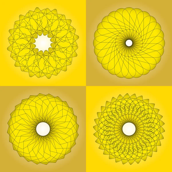 Patrón abstracto, creado por la rotación del cuerpo geométrico — Archivo Imágenes Vectoriales