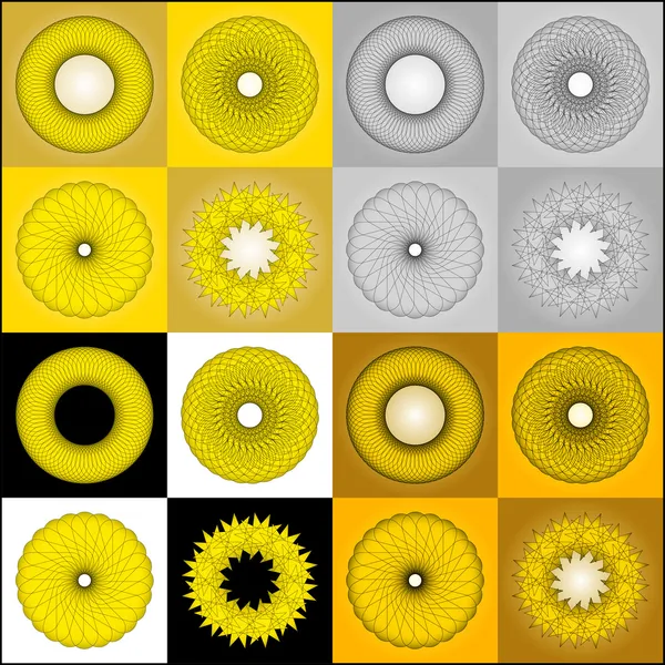 geometrik vücut rotasyon tarafından oluşturulan soyut desen