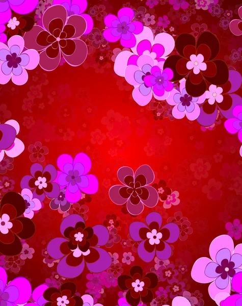 Blomma av lycka, floral bakgrund Vektorgrafik