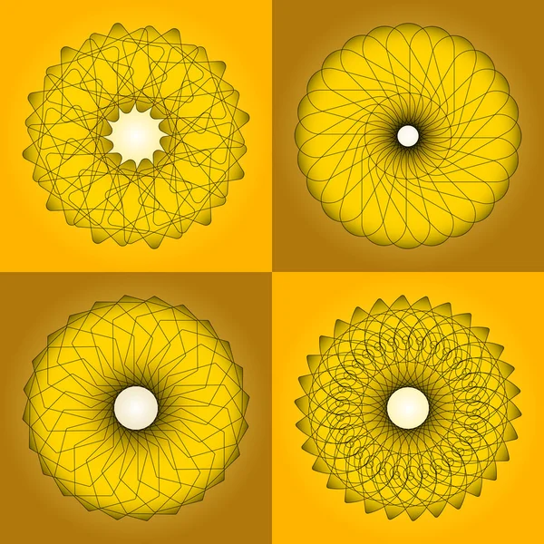 Abstract patroon, gemaakt door de rotatie van geometrische lichaam — Stockvector