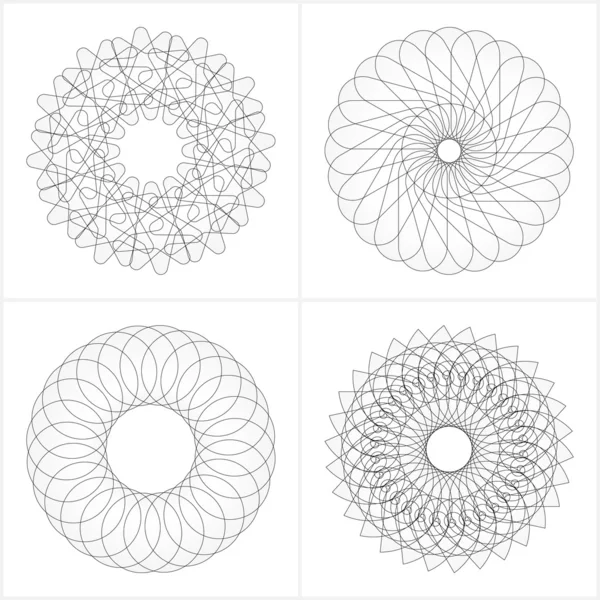 Formes gracieuses de finitions gitanes — Image vectorielle