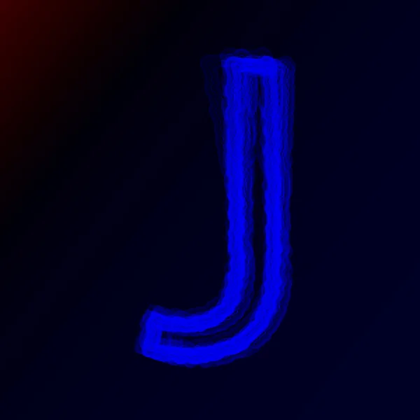Neon letters van het alfabet of abstract gloeiende symbolen — Stockvector