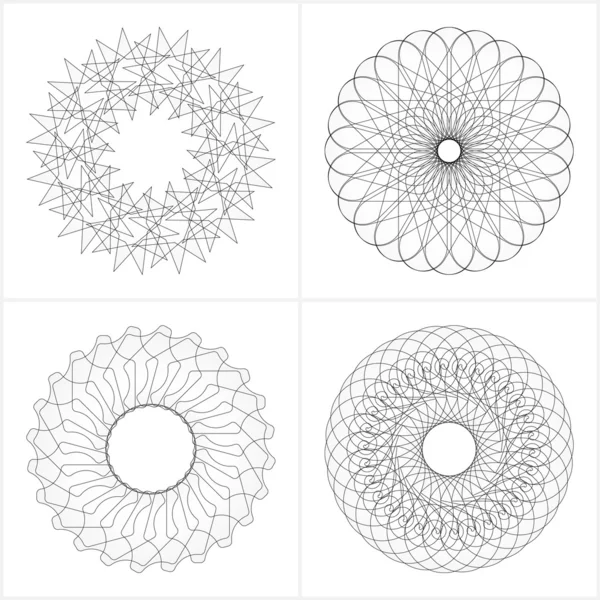 Abstract patroon, gemaakt door de rotatie van geometrische lichaam — Stockvector