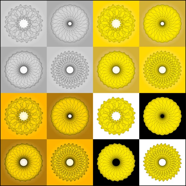 Abstract patroon, gemaakt door de rotatie van geometrische lichaam — Stockvector