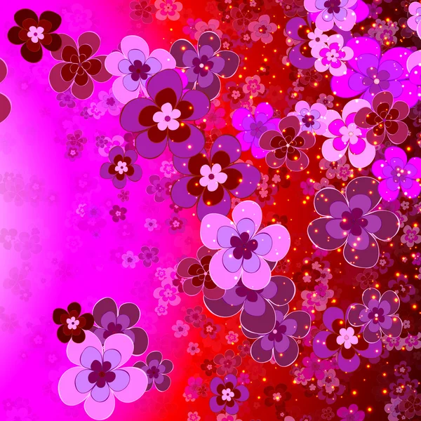 Blume des Glücks, blumiger Hintergrund lizenzfreie Stockillustrationen