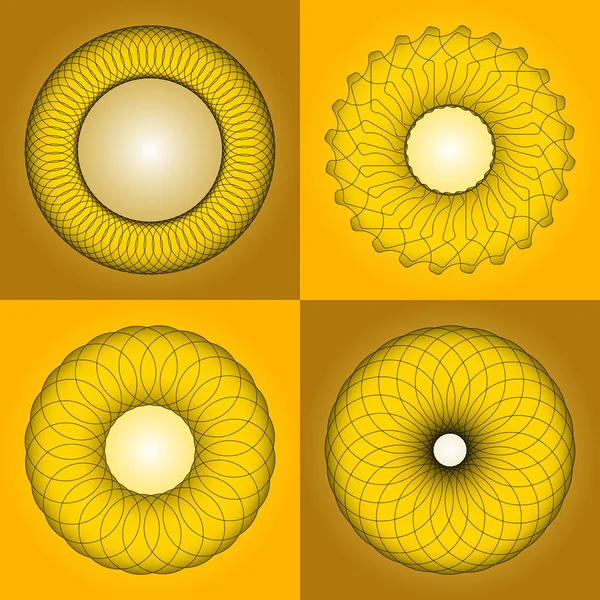 Patrón abstracto, creado por la rotación del cuerpo geométrico — Archivo Imágenes Vectoriales