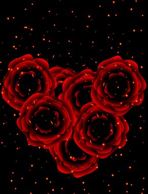 Bir buket kırmızı gül.