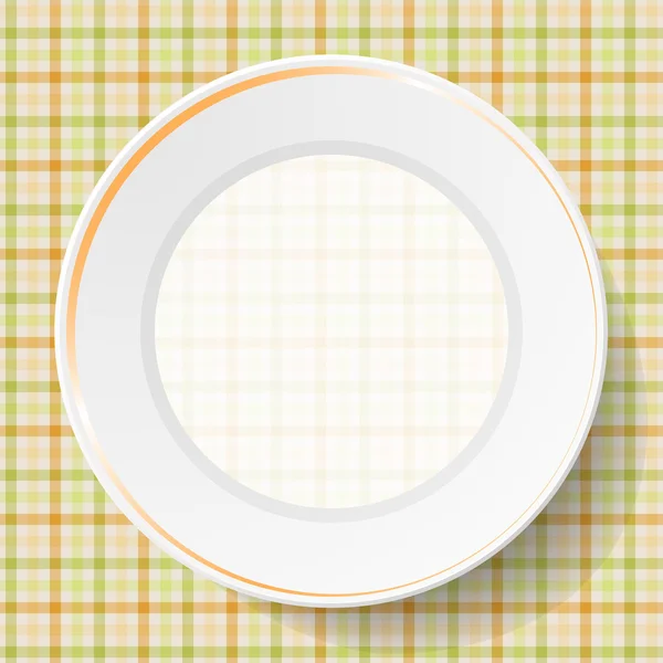 Image dishes on a napkin — Stock Vector
