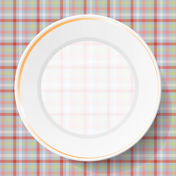 Platos de imagen en una servilleta — Vector de stock