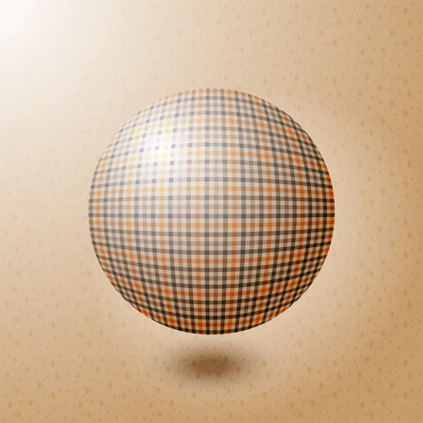 Balle avec la texture du tissu — Image vectorielle