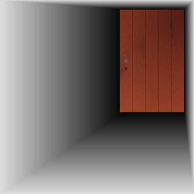 ahşap kapı ahşap sapı ve anahtar deliği ile