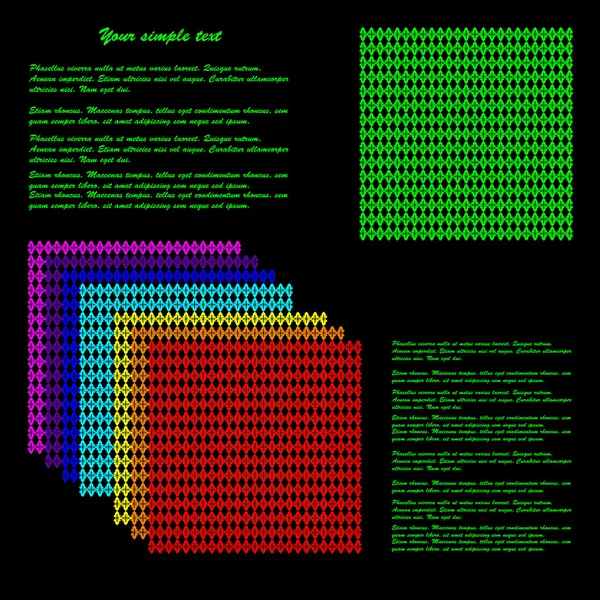 Set di quadrati astratti in diversi colori — Vettoriale Stock