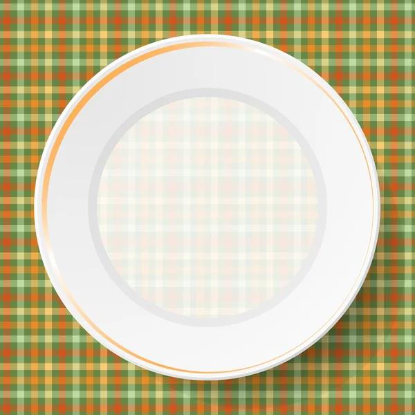 Image dishes on a napkin — Stock Vector