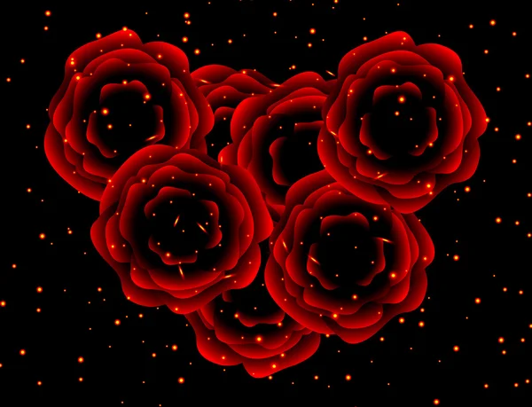 Bir buket kırmızı gül.