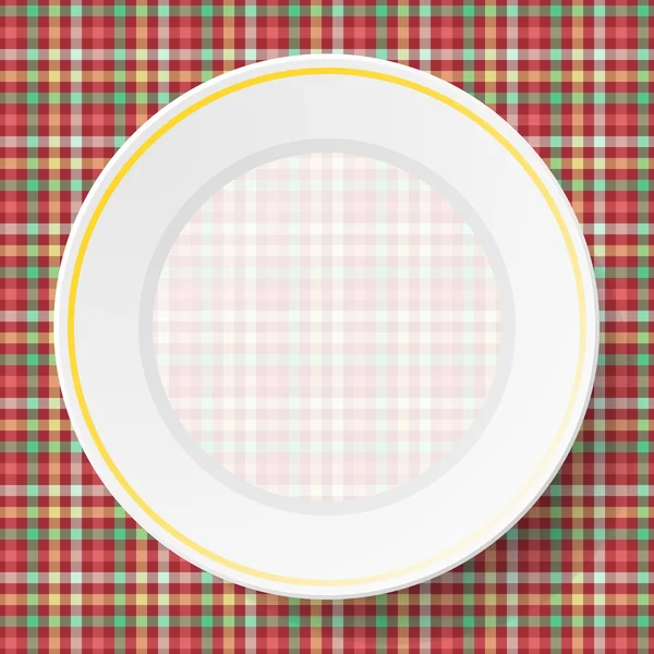 Image vaisselle sur une serviette — Image vectorielle