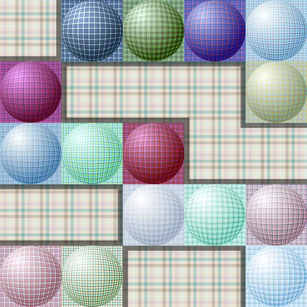 Modèle abstrait à partir de boules de différentes couleurs — Image vectorielle