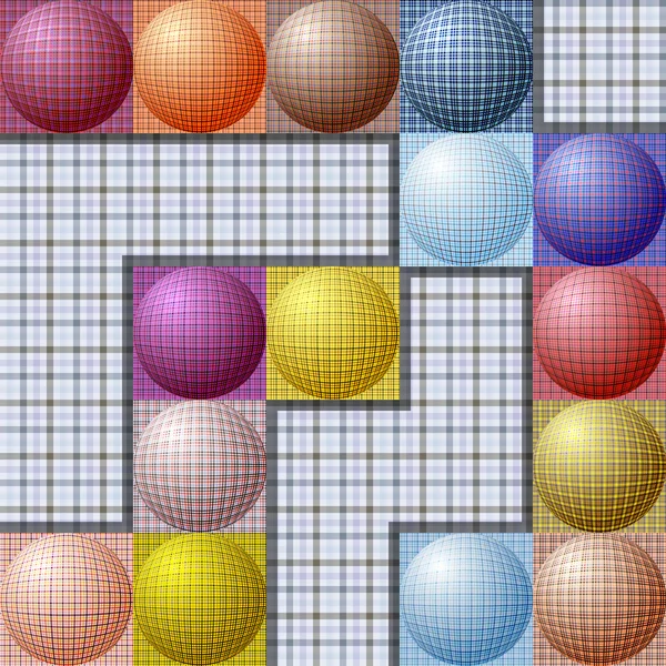 Modèle abstrait à partir de boules de différentes couleurs — Image vectorielle