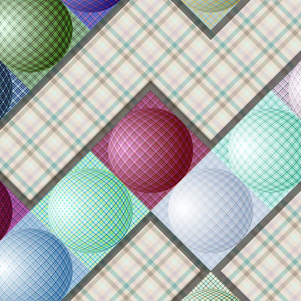 Modèle abstrait à partir de boules de différentes couleurs — Image vectorielle