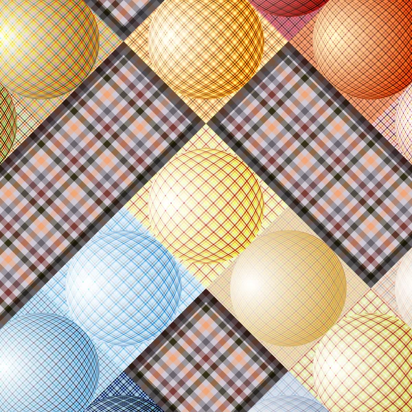 Modèle abstrait à partir de boules de différentes couleurs — Image vectorielle