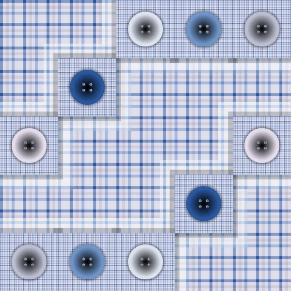 Ensemble de tissu avec boutons — Image vectorielle