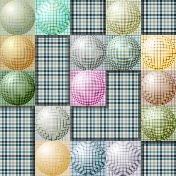 不同颜色的球从抽象图案 — 图库矢量图片