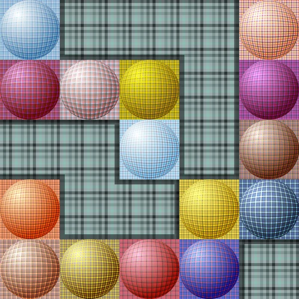 Modèle abstrait à partir de boules de différentes couleurs — Image vectorielle