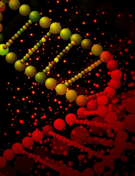 Ilustración vectorial abstracta de un ADN helicoidal — Vector de stock