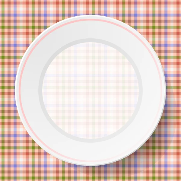 Image dishes on a napkin with a seamless texture — Stock Vector