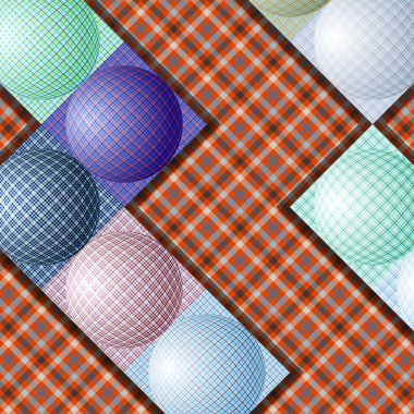 Farklı renkteki topları soyut desen