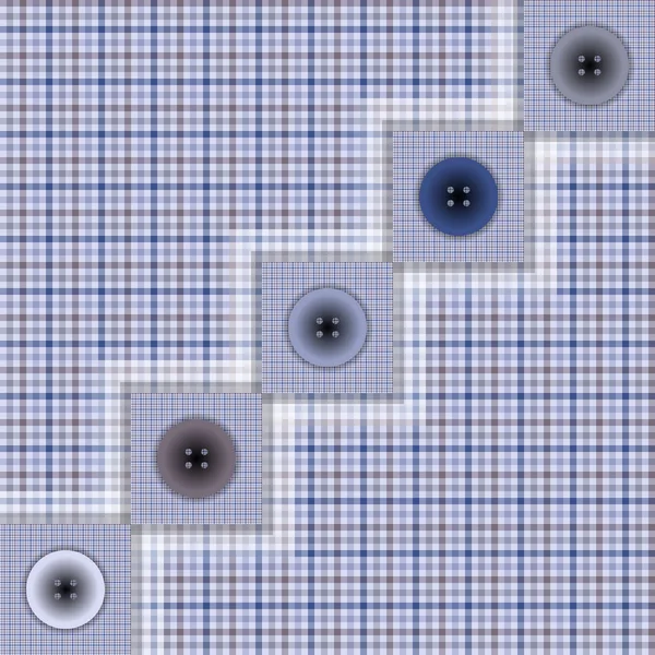Set kain dengan tombol-tombol - Stok Vektor
