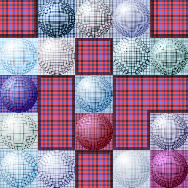 Abstract patroon van ballen van verschillende kleuren — Stockvector