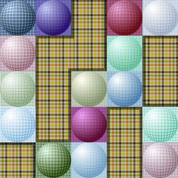 Modèle abstrait à partir de boules de différentes couleurs — Image vectorielle