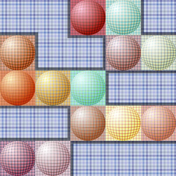 Abstract patroon van ballen van verschillende kleuren — Stockvector