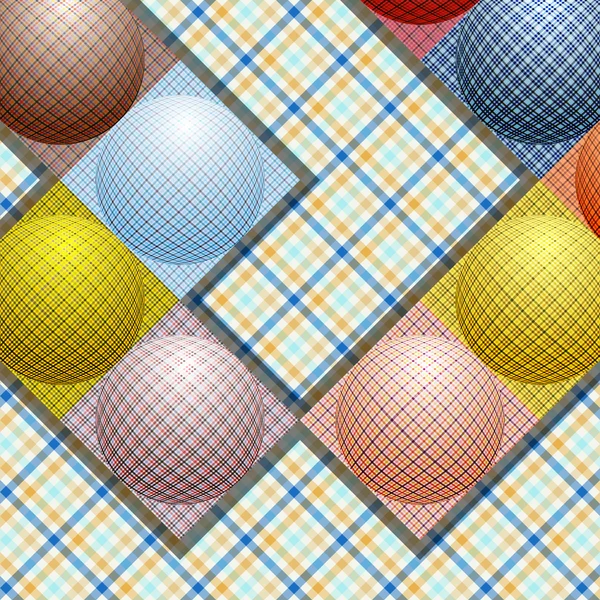 Modèle abstrait à partir de boules de différentes couleurs — Image vectorielle