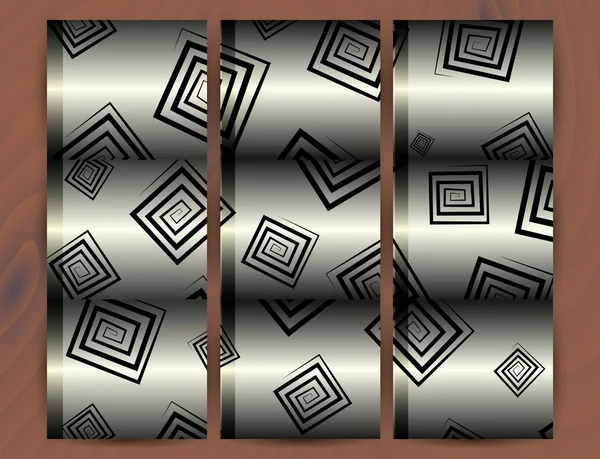 Nahtloses Muster mit geometrischen Elementen im Retro-Stil auf dem Stand — Stockvektor