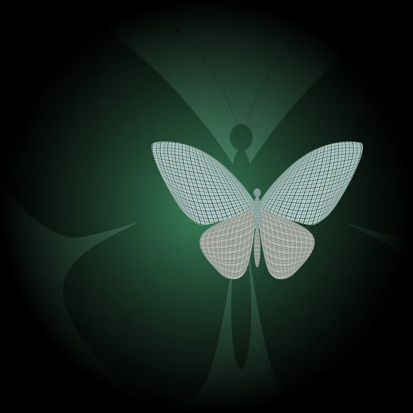 蝶とそのリフレクション — ストックベクタ