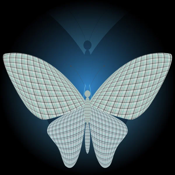 蝶とそのリフレクション — ストックベクタ