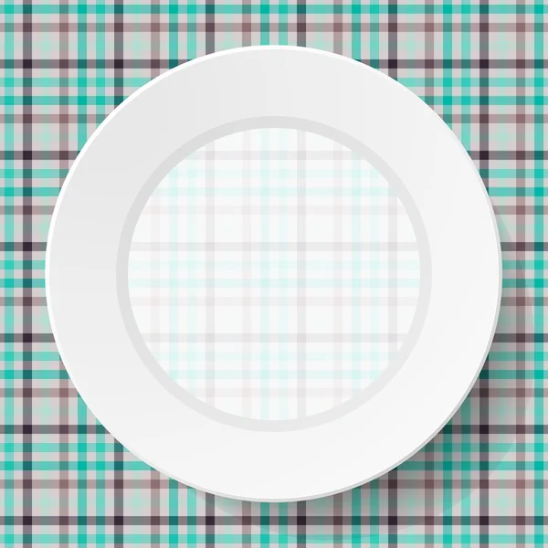 Image dishes on a napkin with a seamless texture — Stock Vector