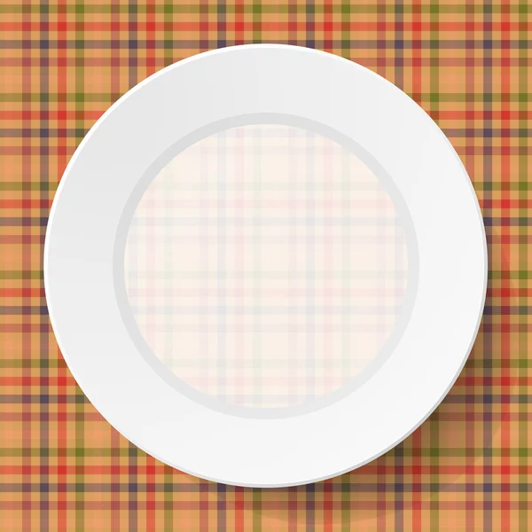 Image dishes on a napkin with a seamless texture — Stock Vector