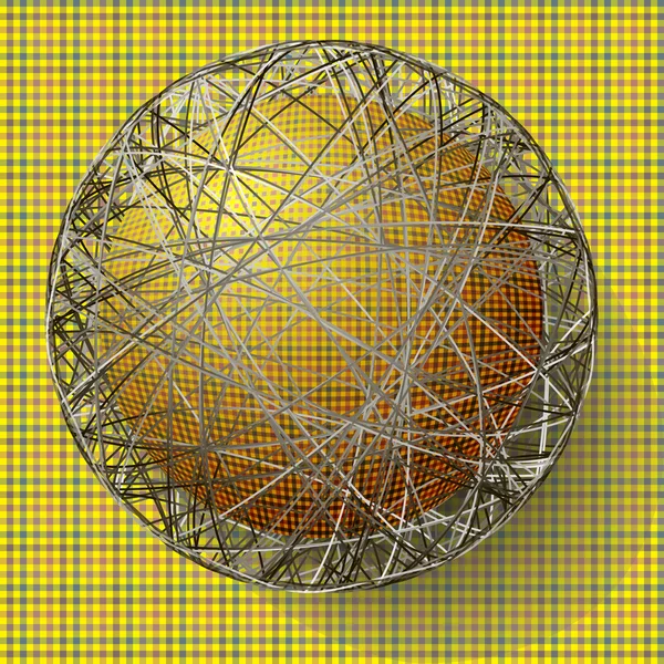 Bold med tekstur af stof og inden for nettet – Stock-vektor