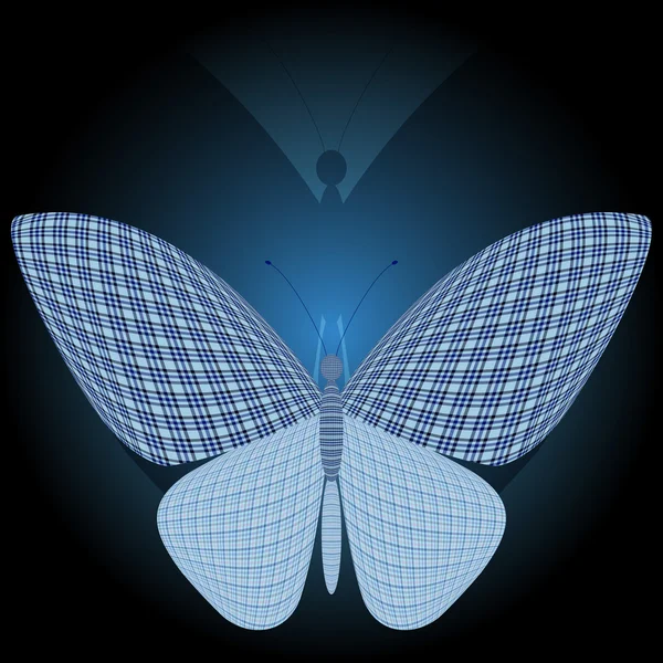 Schmetterling und sein Spiegelbild lizenzfreie Stockvektoren