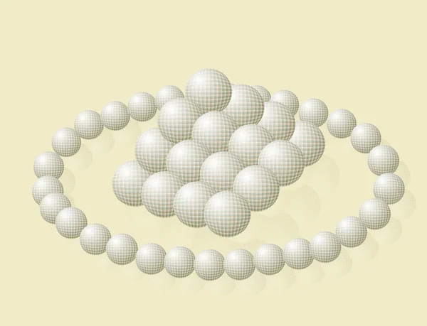 Composition abstraite des boules blanches — Image vectorielle