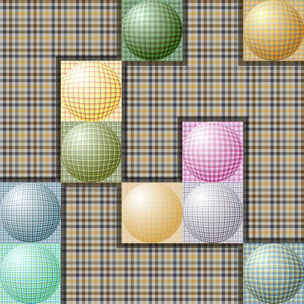 Modèle abstrait à partir de boules de différentes couleurs — Image vectorielle