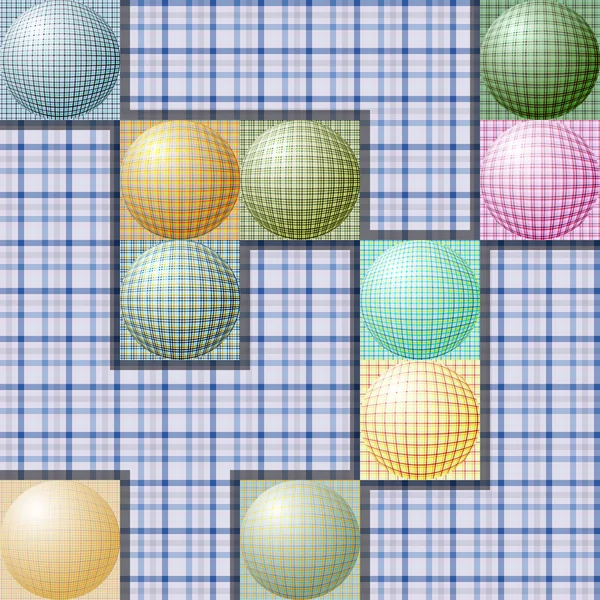 Abstrakcyjny wzór od piłki w różnych kolorach — Wektor stockowy