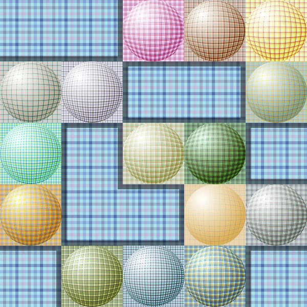 Modèle abstrait à partir de boules de différentes couleurs — Image vectorielle